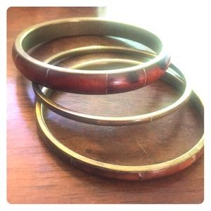 FREE with $15 purchase! BOHO Faux wood bangles!!